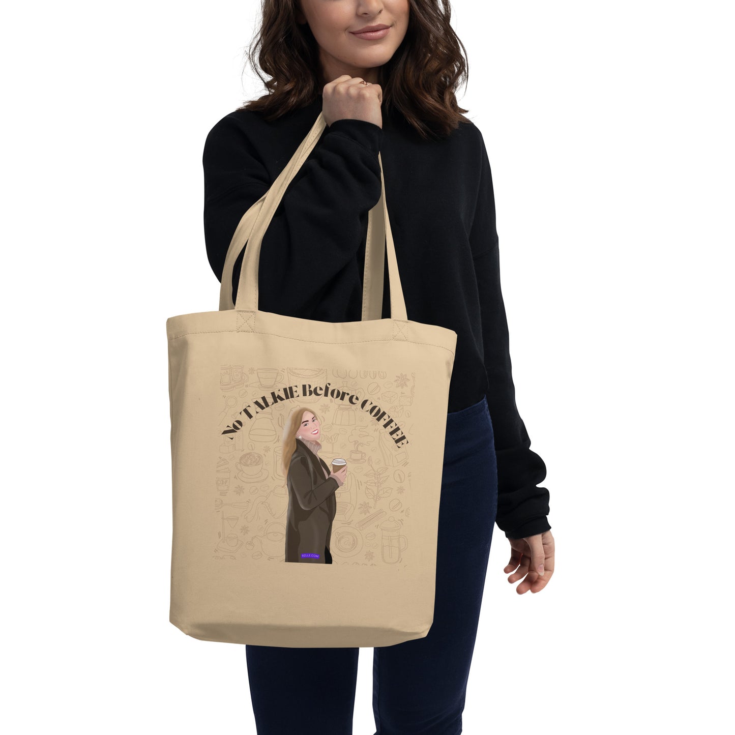 No Talkie Before Coffee Eco Tote Bag