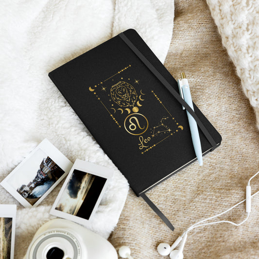 Leo Zodiac Astrology Hardcover bound notebook