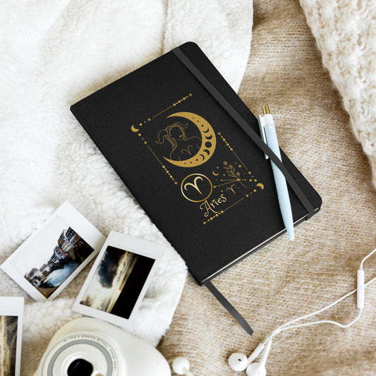 Aries Zodiac Astrology Hardcover bound notebook