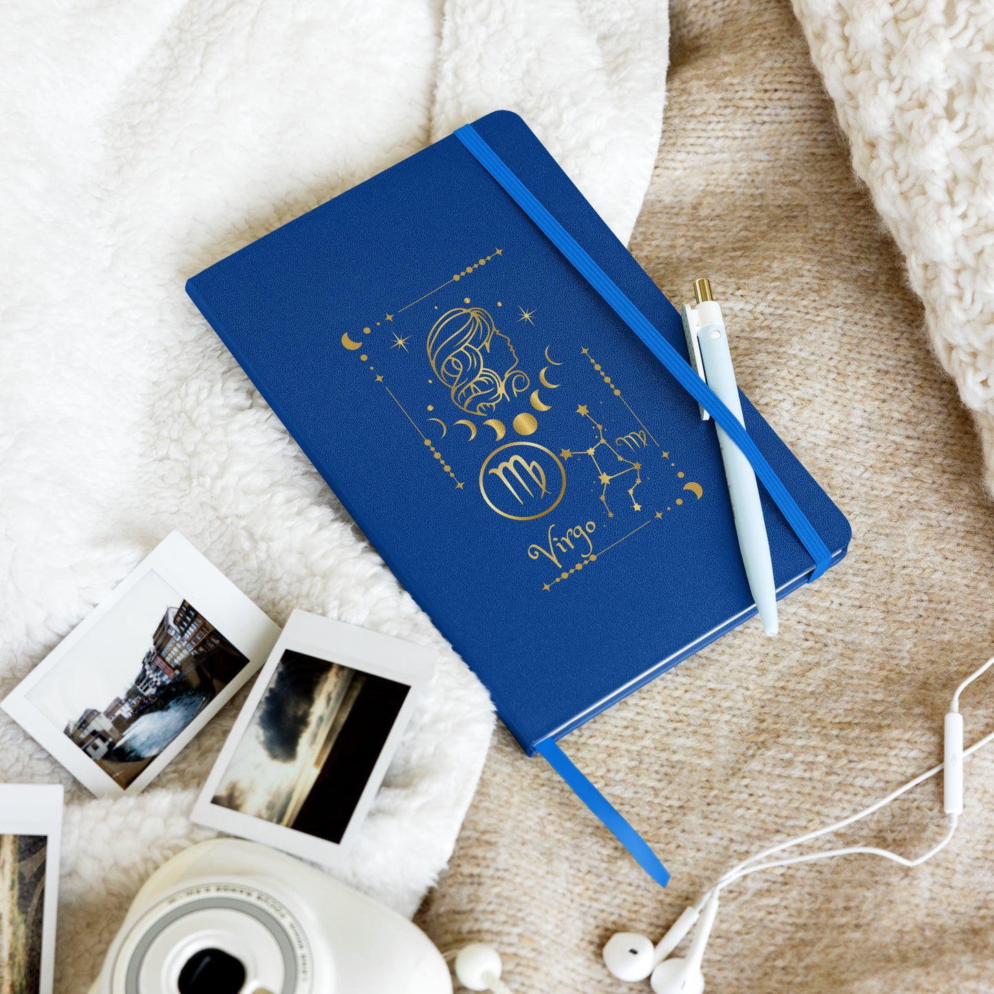 Virgo Zodiac Astrology Hardcover bound notebook