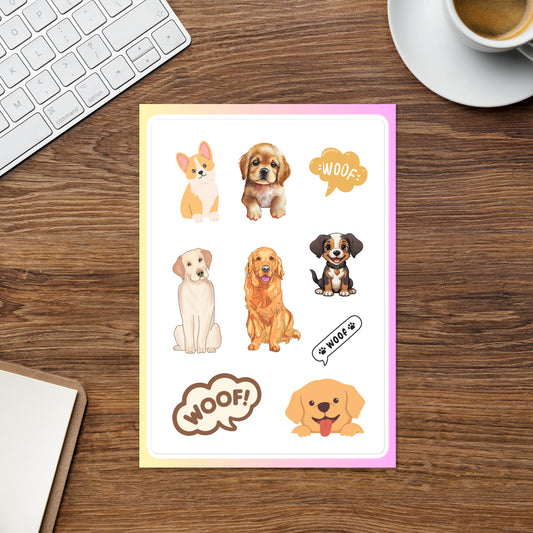 Cute Dogs Sticker sheet