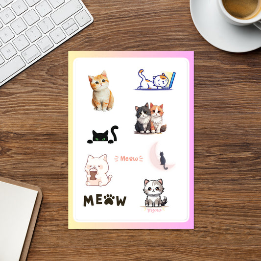 Cute Cats Sticker sheet