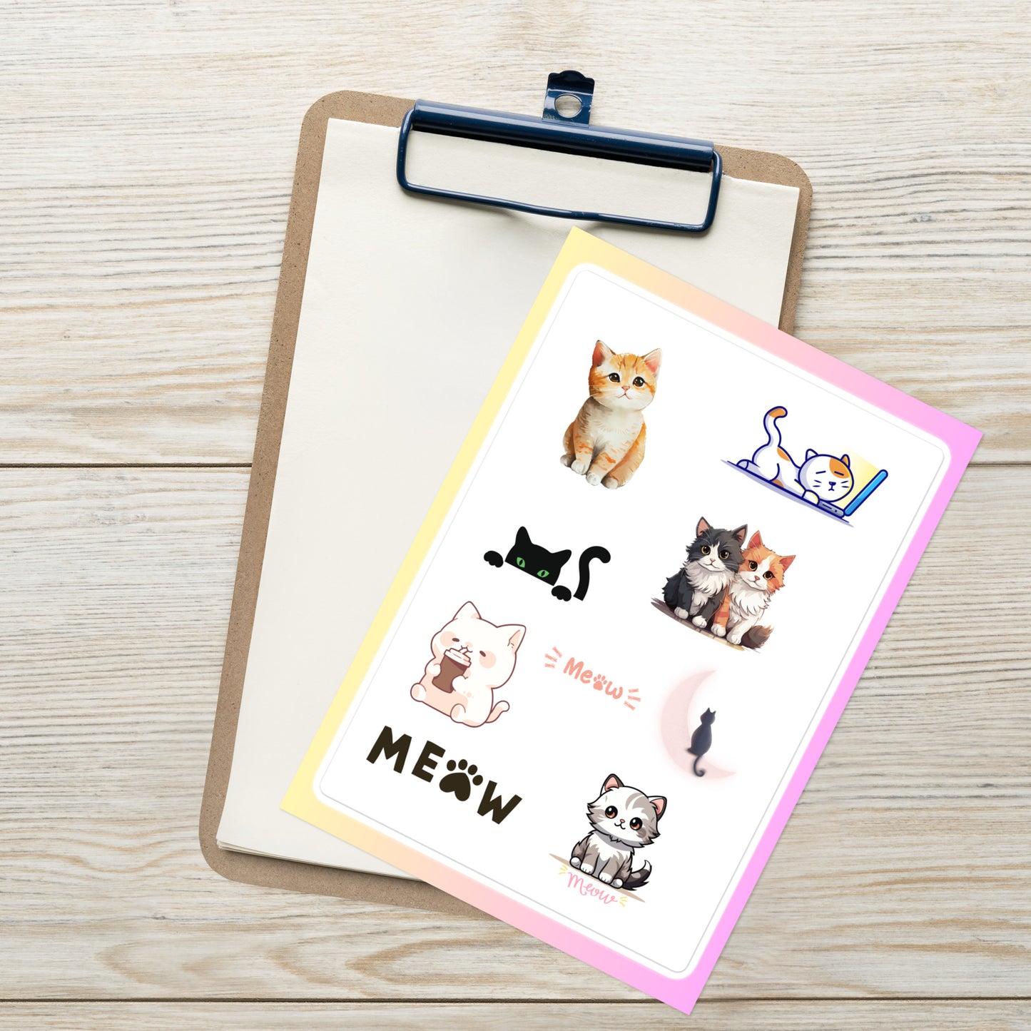 Cute Cats Sticker sheet