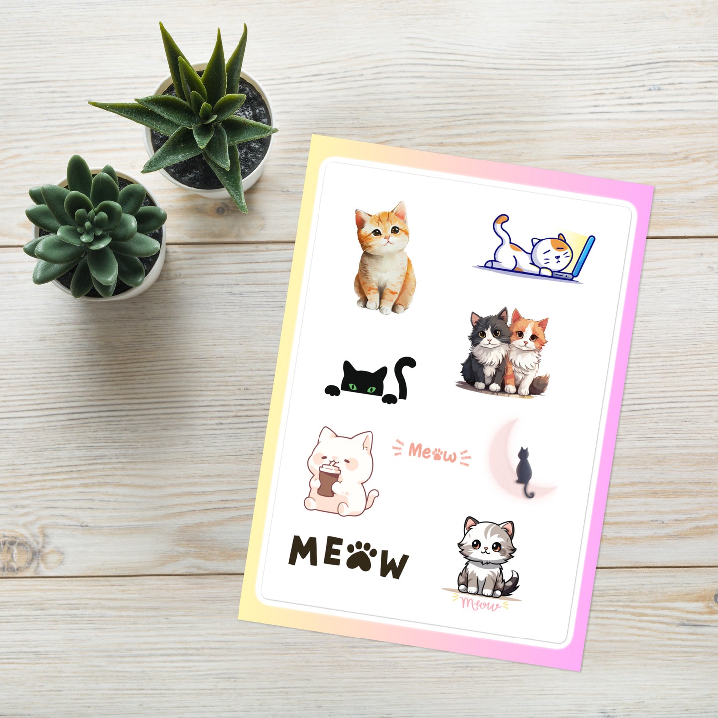 Cute Cats Sticker sheet