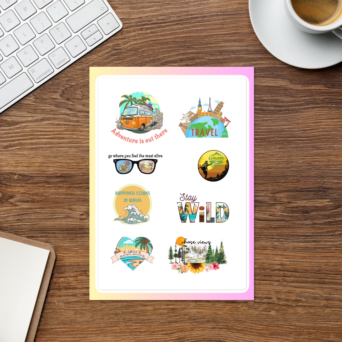 Travel Wanderlust Sticker sheet