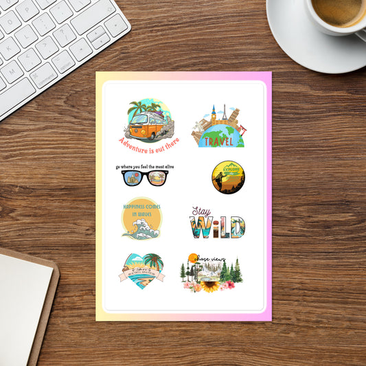 Travel Wanderlust Sticker sheet