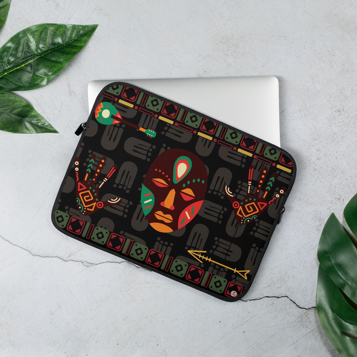 Aztec Tribal Deity Laptop Sleeve