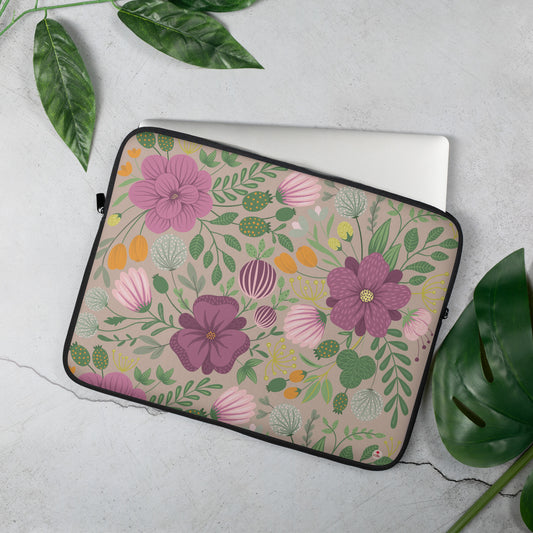 Tropical Floral Laptop Sleeve