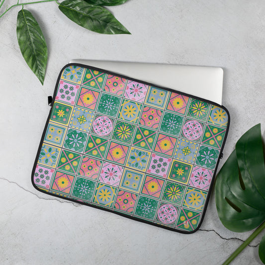 Pastel Aztec  Tiles Laptop Sleeve