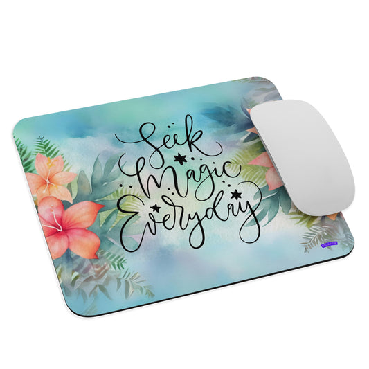 Seek Magic Everyday Watercolor Flowers Mouse pad