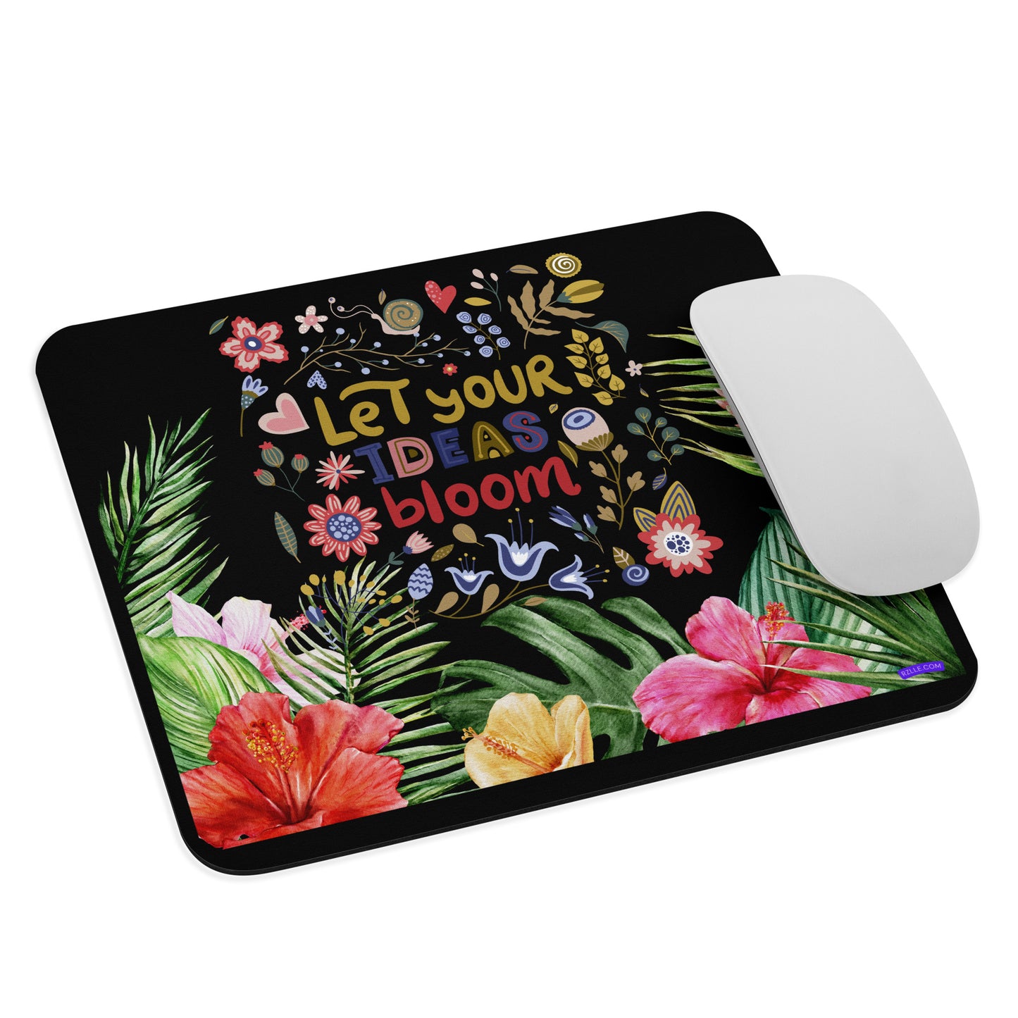 Let Your Ideas Bloom Tropical Flowers Mouse pad