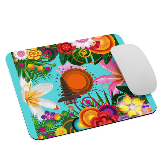 Vibrant Tropical Flowers Mouse pad