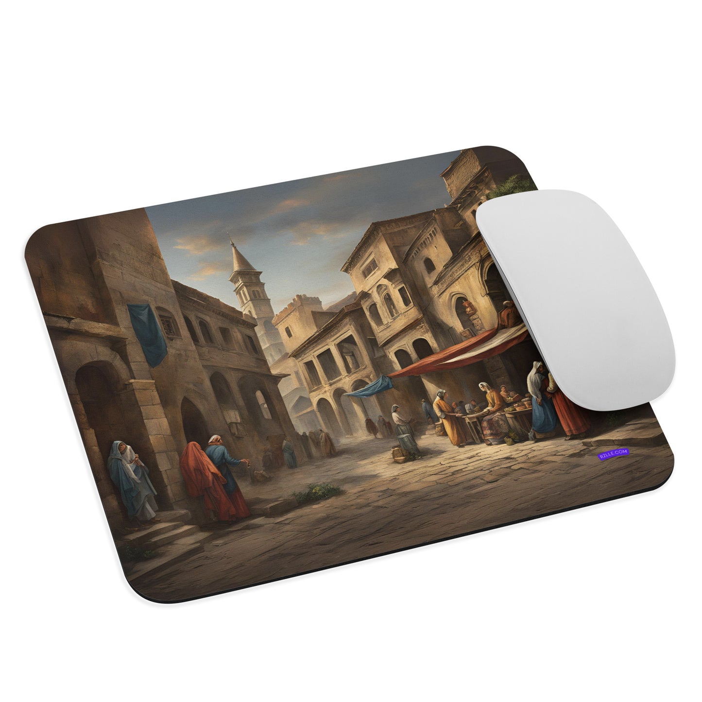 Old City In Watercolor Painting Mouse pad