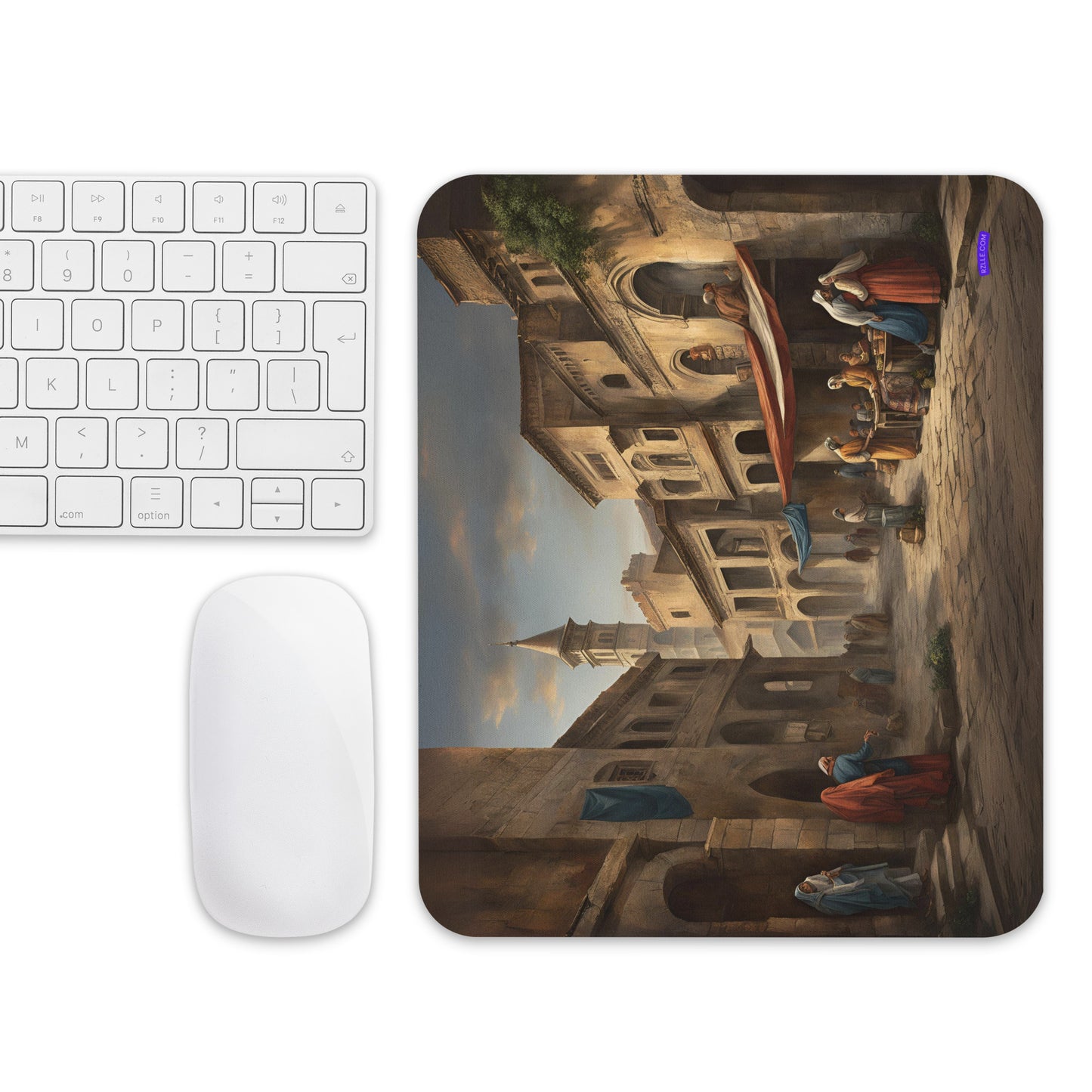 Old City In Watercolor Painting Mouse pad