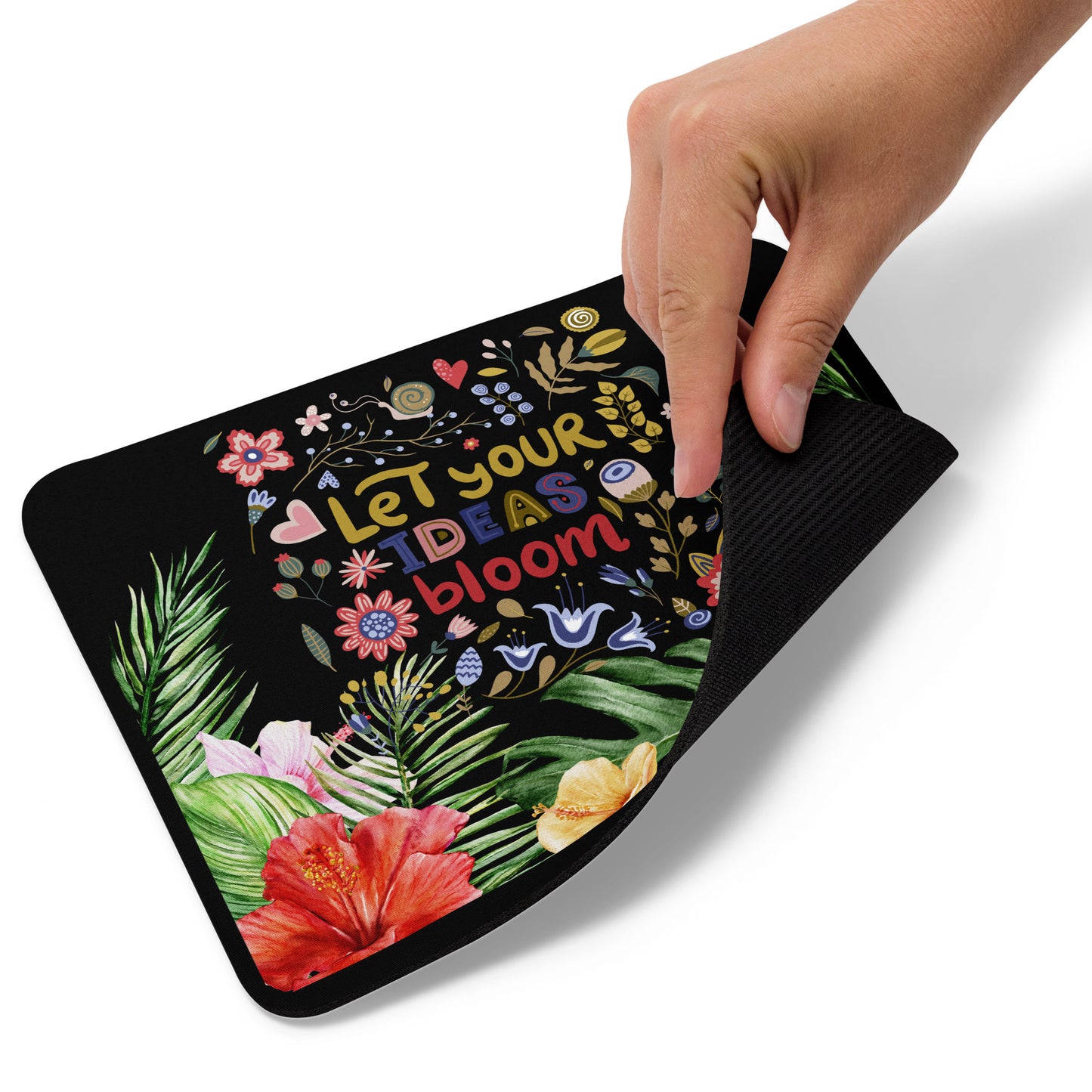 Let Your Ideas Bloom Tropical Flowers Mouse pad