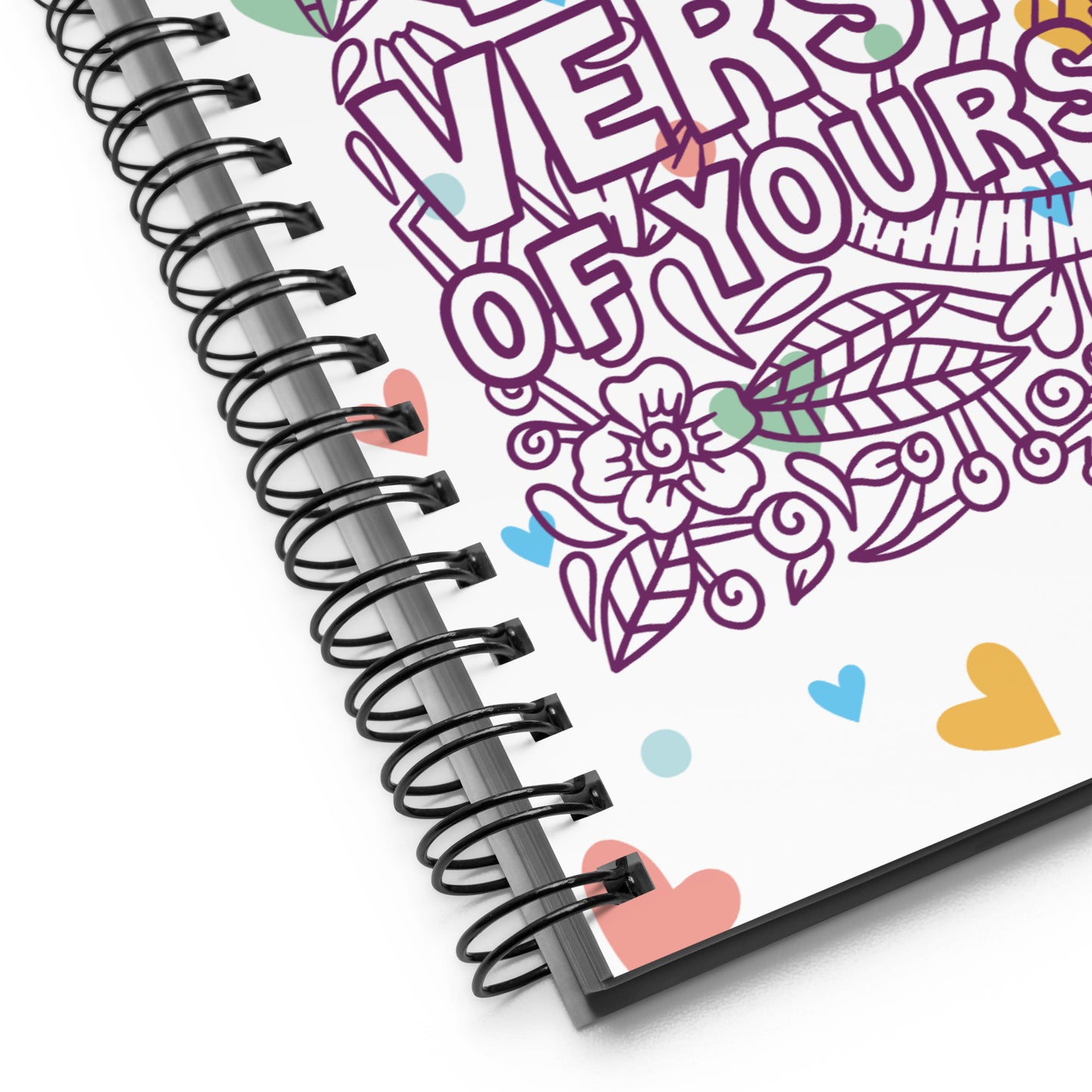 Be The Best Version Of Yourself Floral Spiral notebook