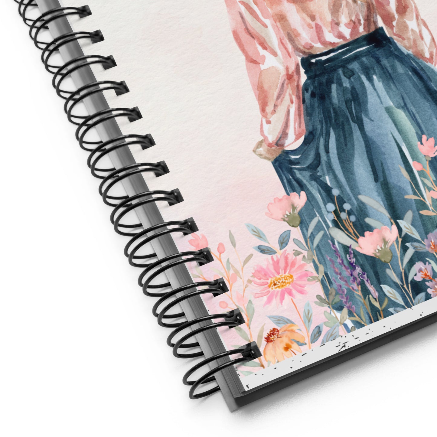 Floral Watercolor Make Myself A Priority Spiral notebook