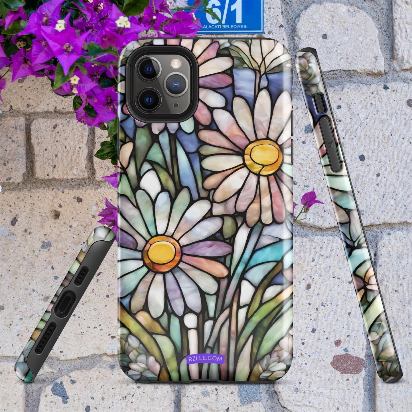 Daisy Flowers Stained Glass Tough Case for iPhone®