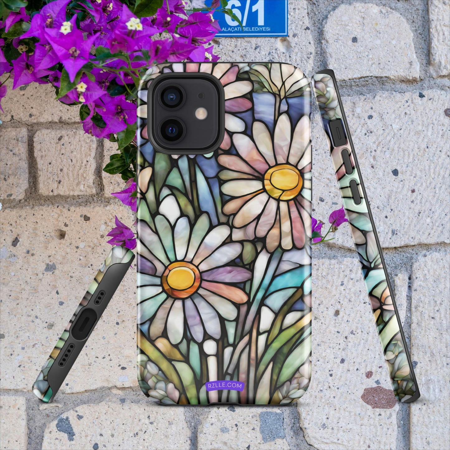 Daisy Flowers Stained Glass Tough Case for iPhone®