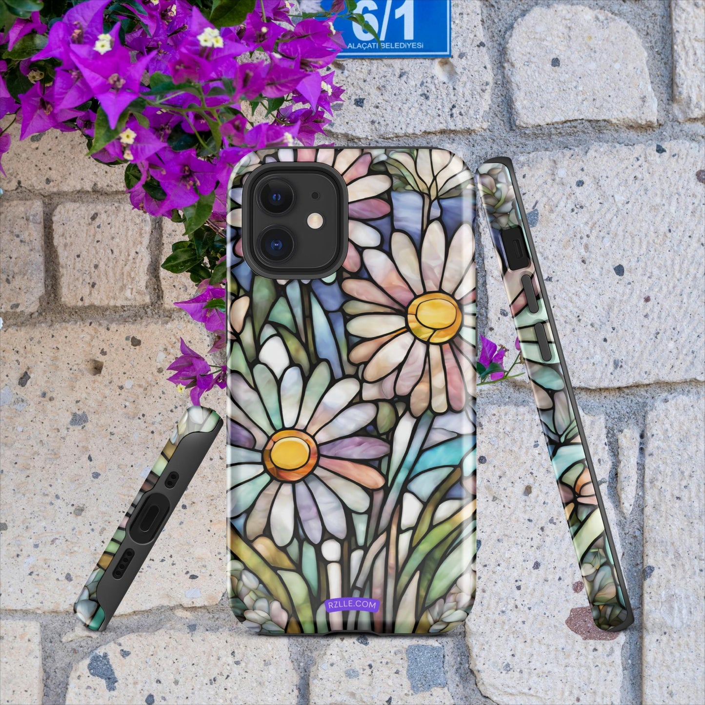 Daisy Flowers Stained Glass Tough Case for iPhone®