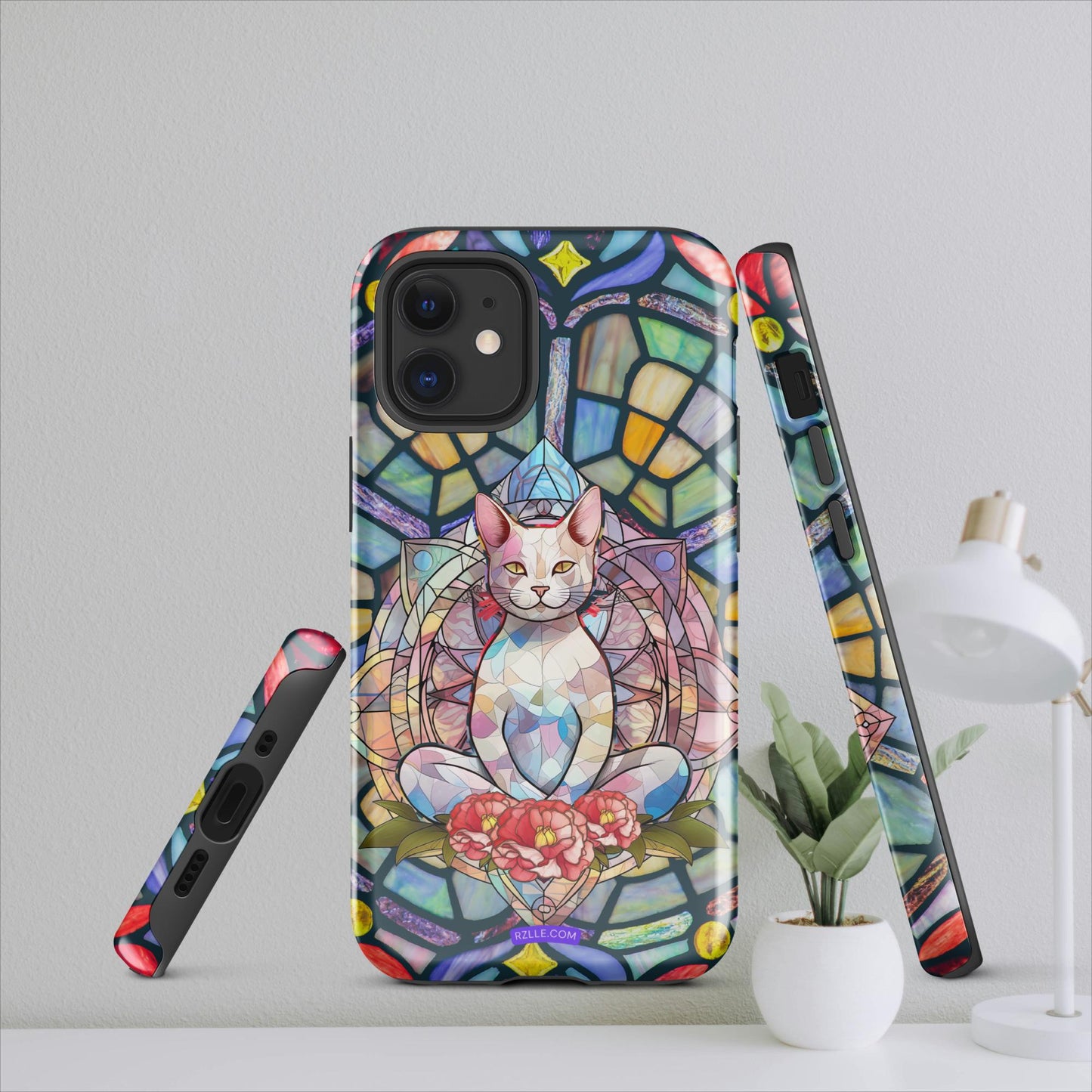 Stained Glass Zen Cat Tough Case for iPhone®