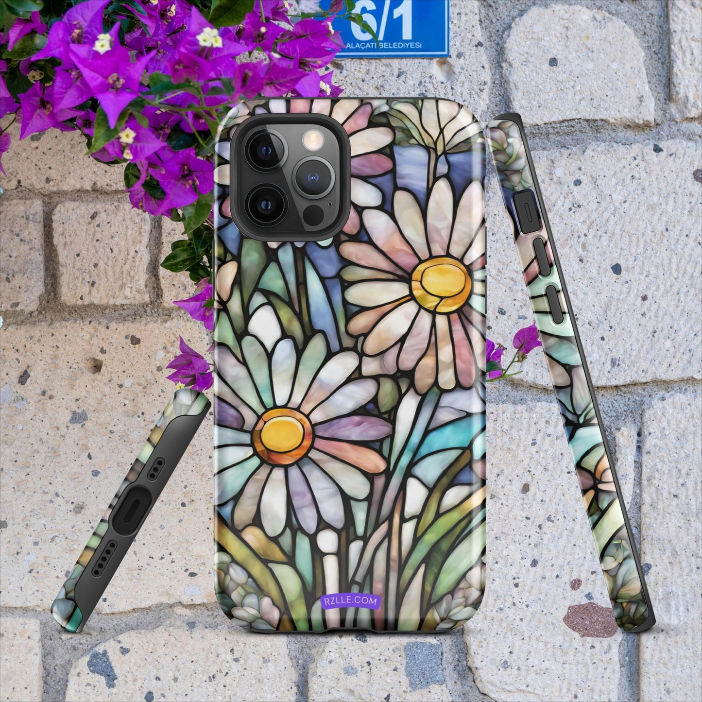 Daisy Flowers Stained Glass Tough Case for iPhone®