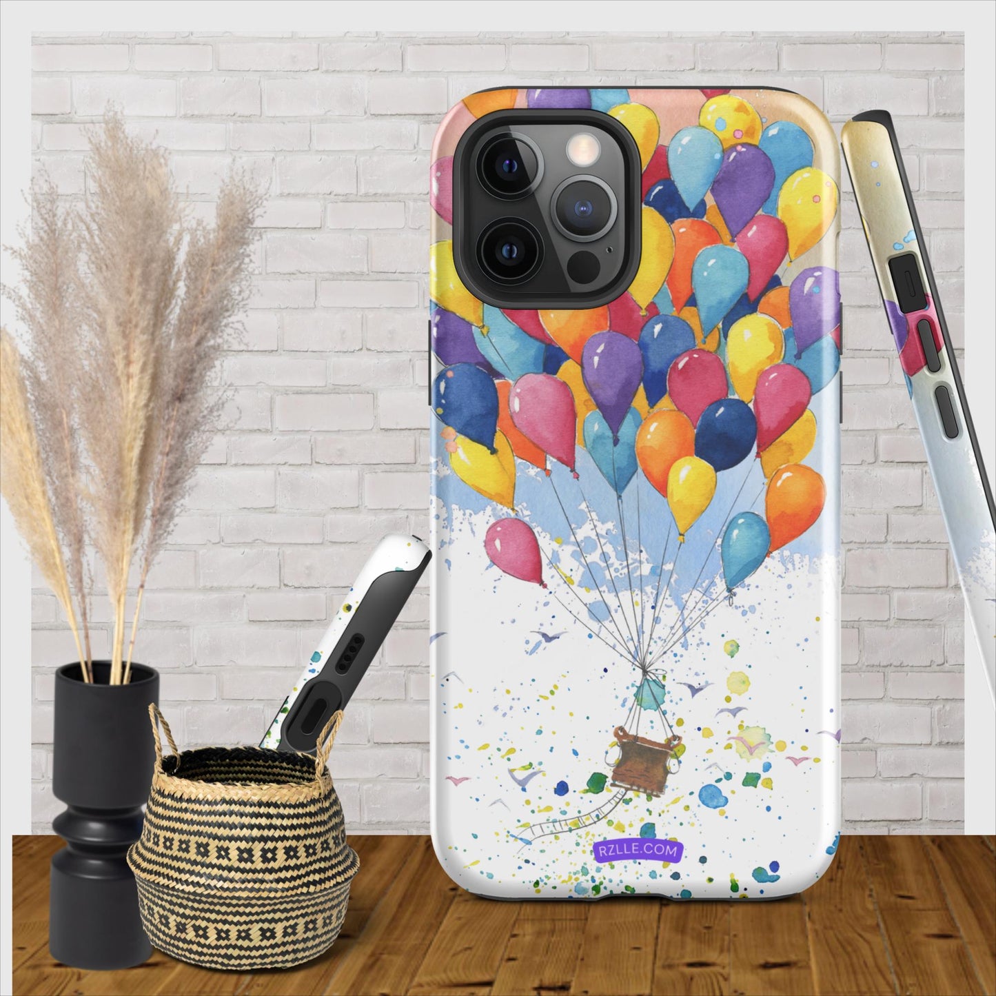 Colorful Balloons In Watercolor Tough Phone Case for iPhone®