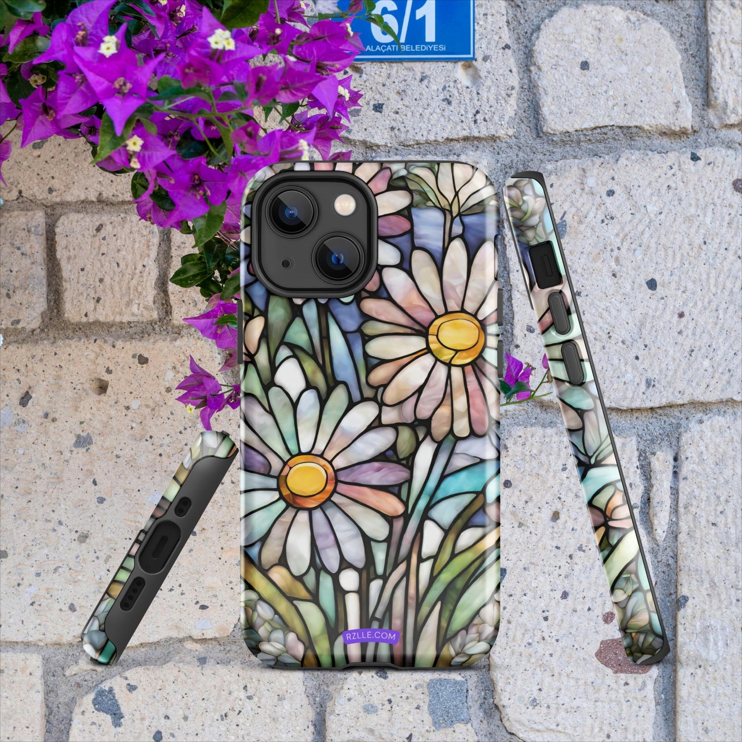 Daisy Flowers Stained Glass Tough Case for iPhone®