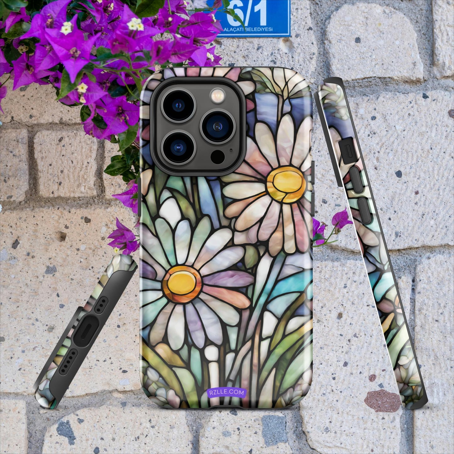 Daisy Flowers Stained Glass Tough Case for iPhone®