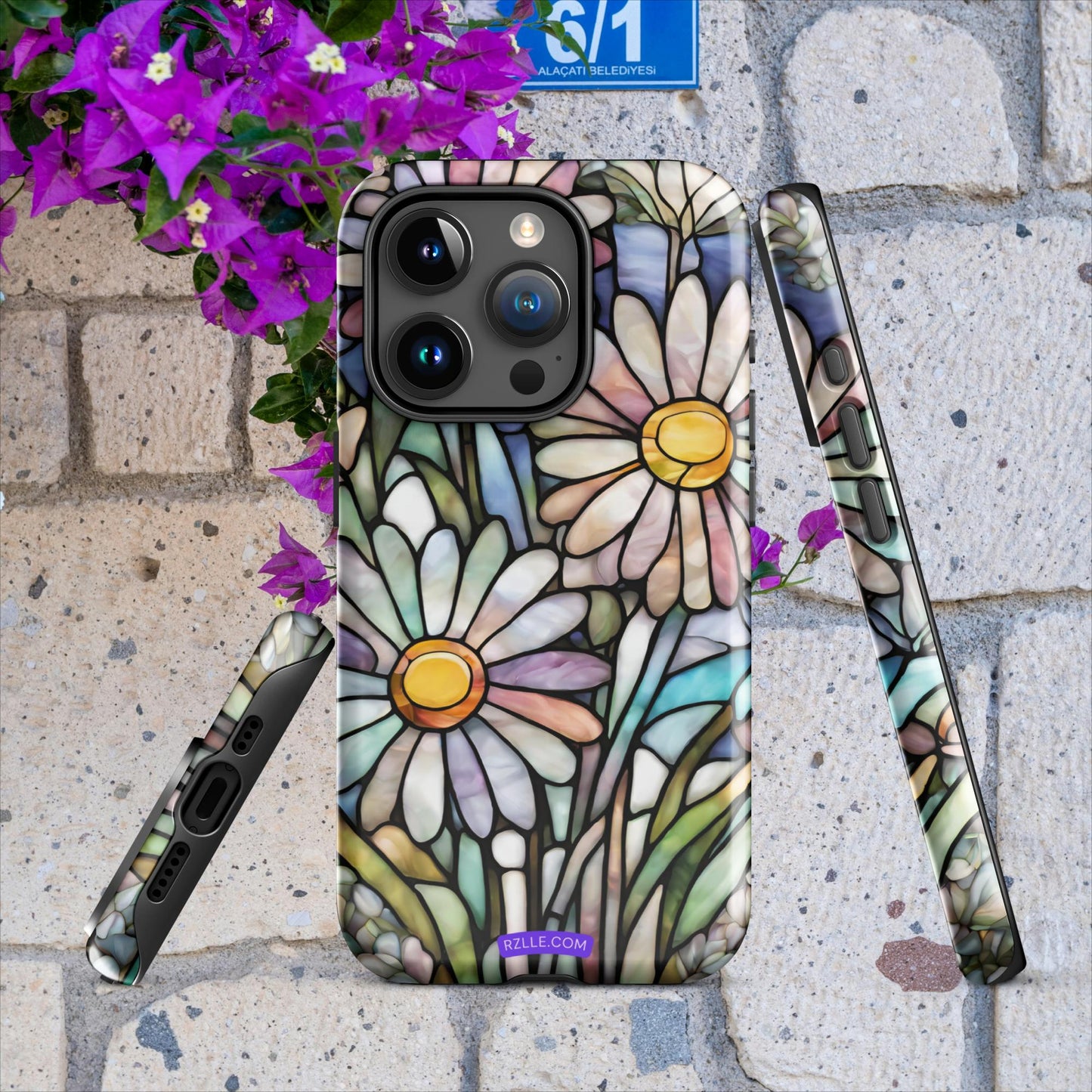 Daisy Flowers Stained Glass Tough Case for iPhone®