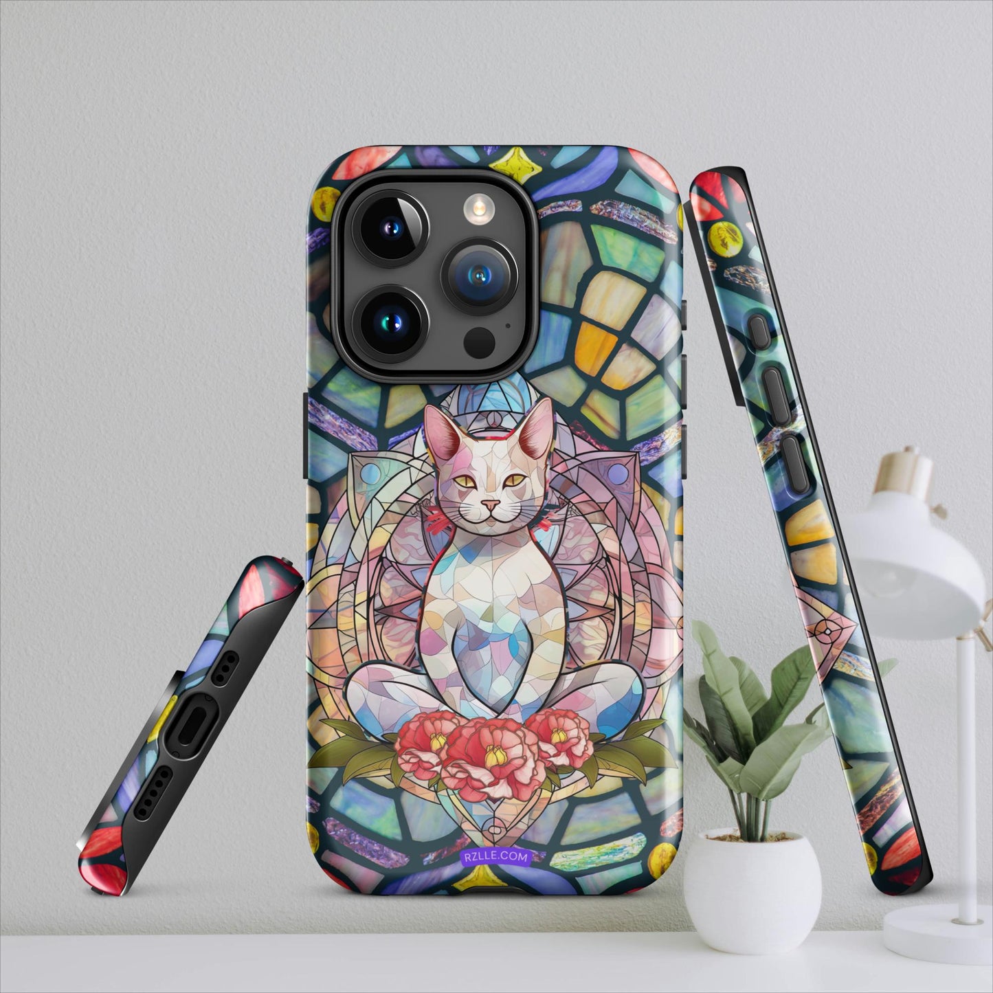 Stained Glass Zen Cat Tough Case for iPhone®