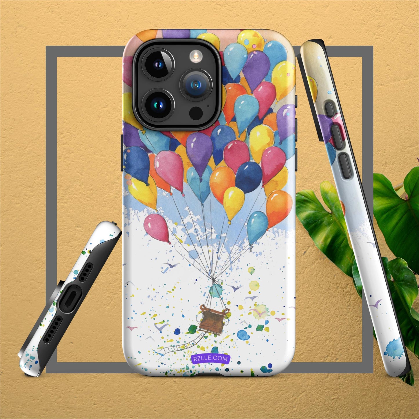 Colorful Balloons In Watercolor Tough Phone Case for iPhone®