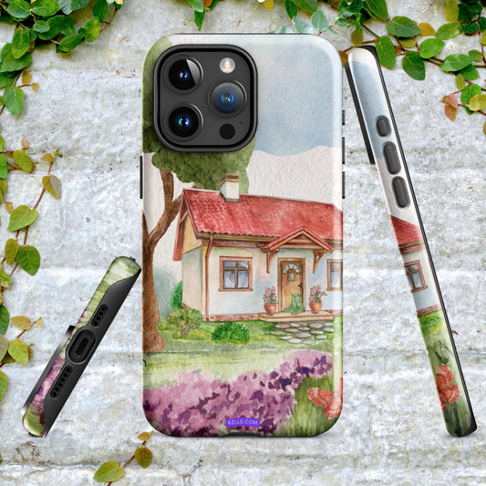 House & Garden Painting In Watercolor Tough Case for iPhone®