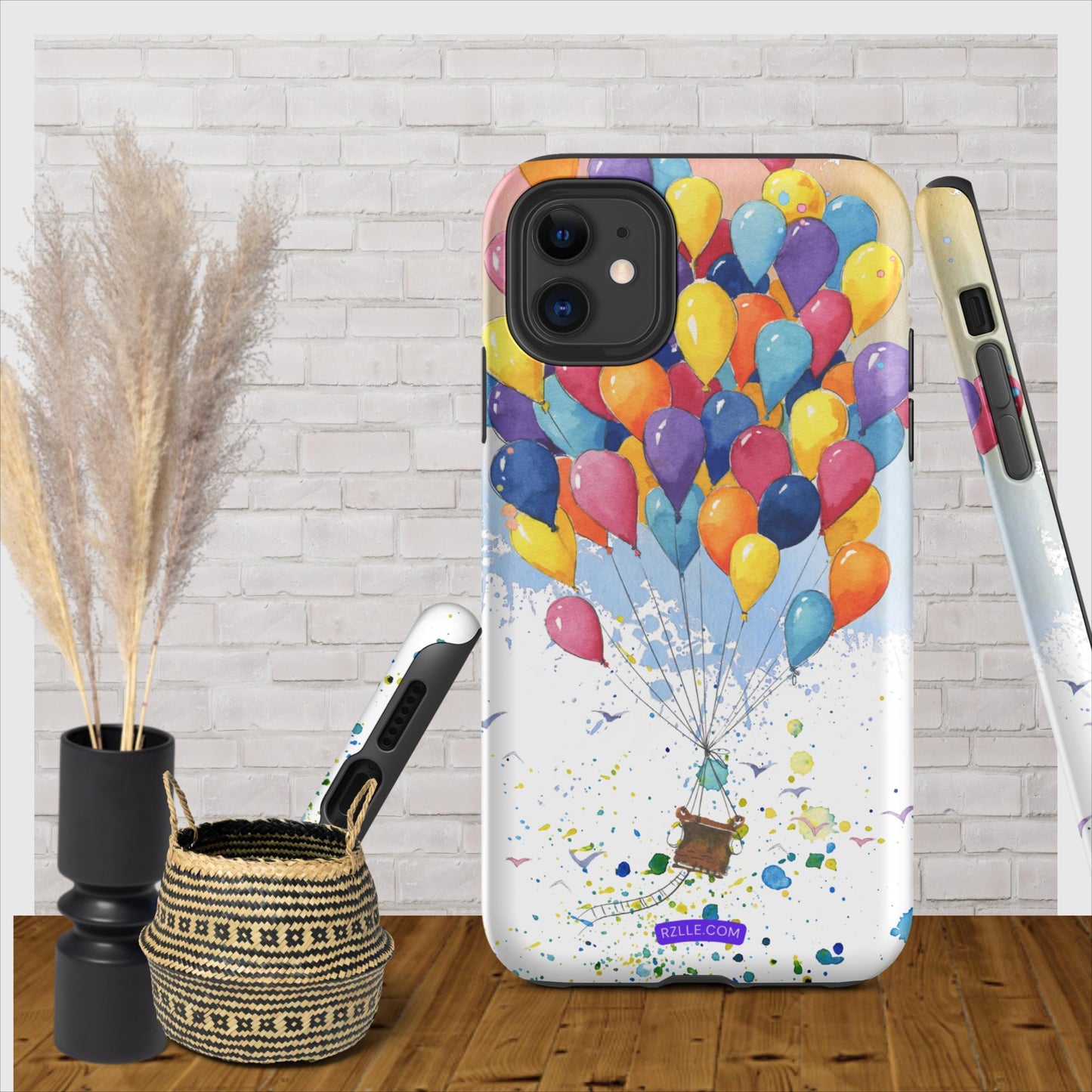 Colorful Balloons In Watercolor Tough Phone Case for iPhone®