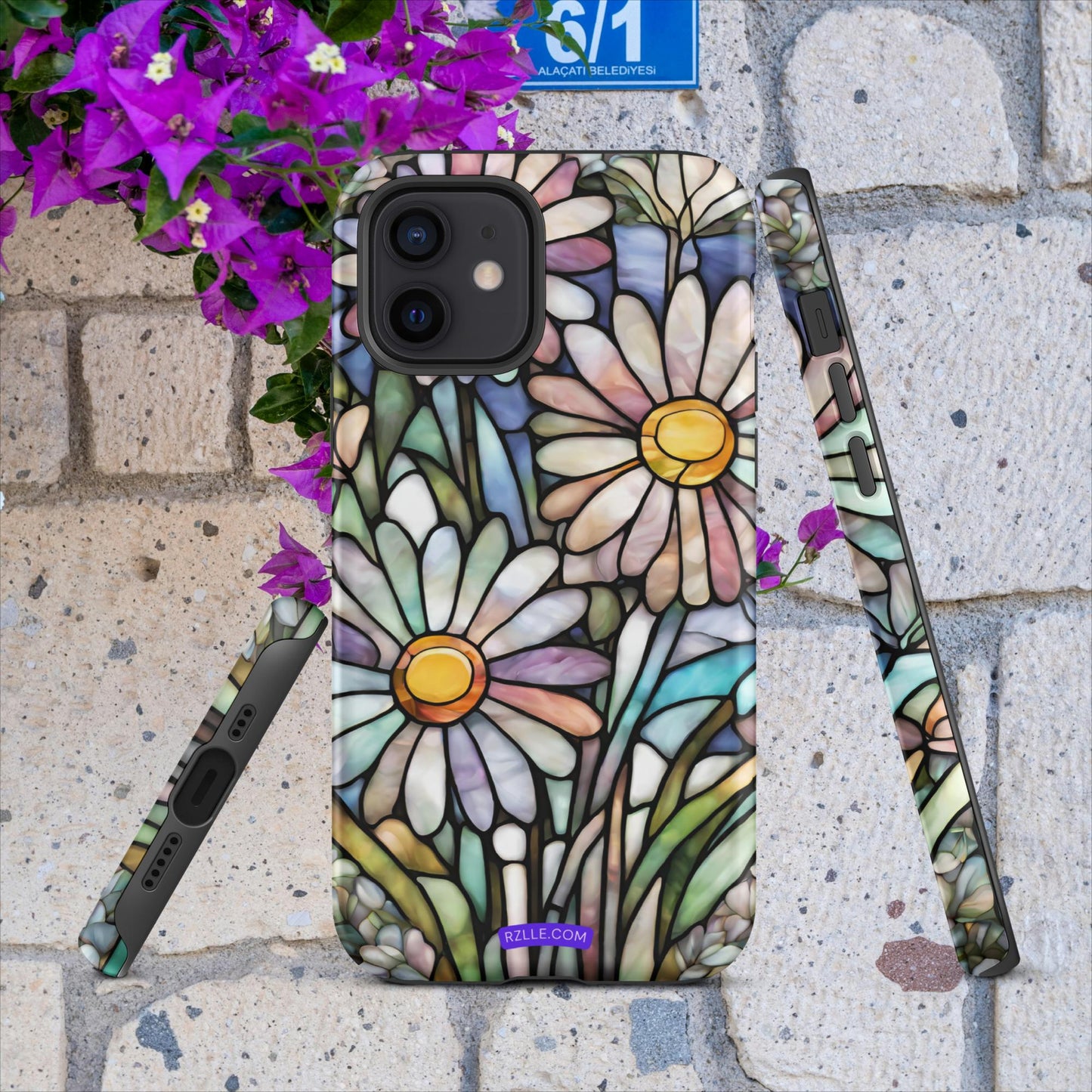 Daisy Flowers Stained Glass Tough Case for iPhone®