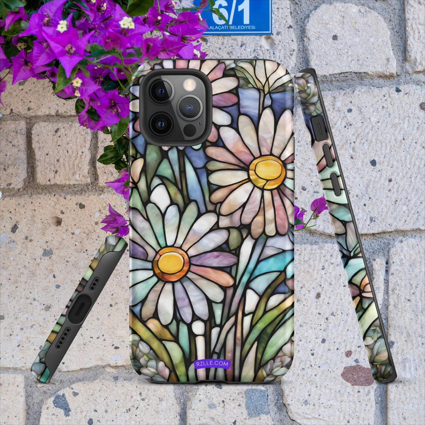 Daisy Flowers Stained Glass Tough Case for iPhone®