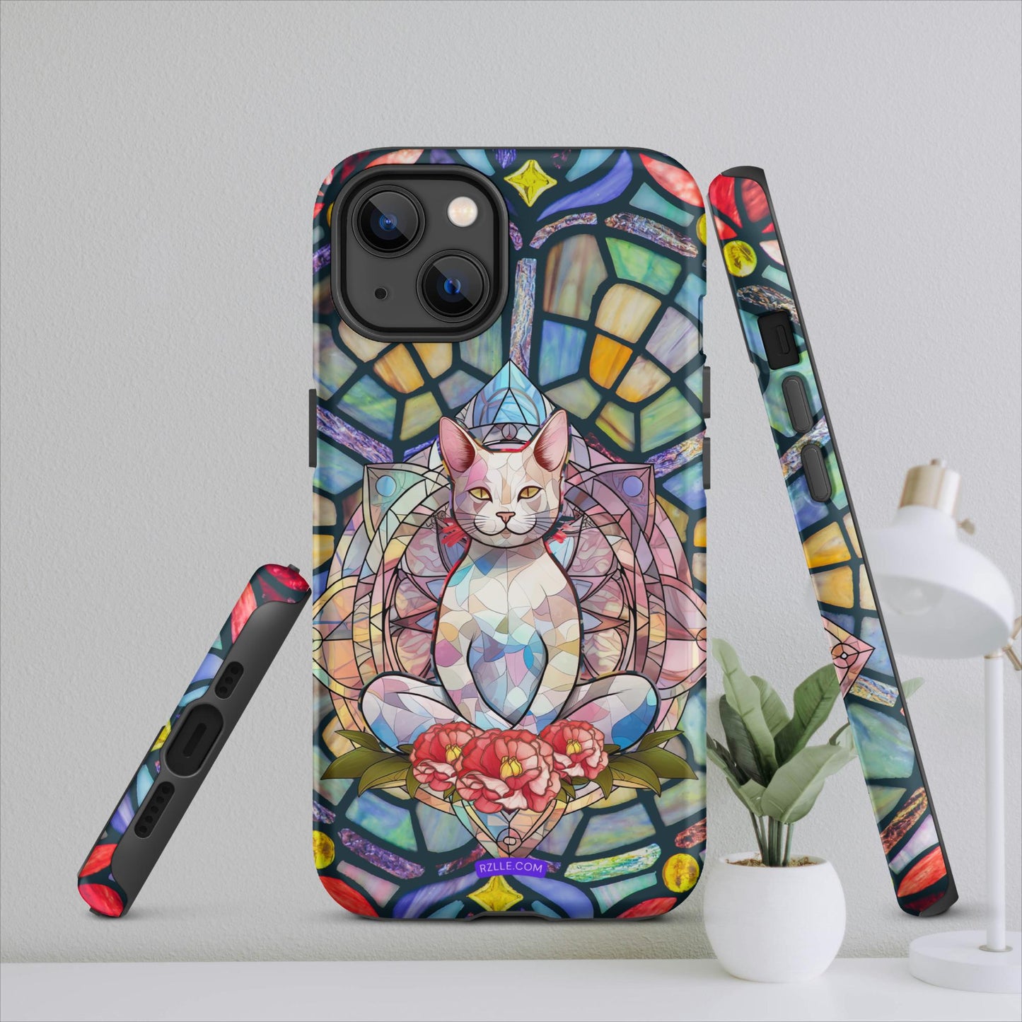 Stained Glass Zen Cat Tough Case for iPhone®