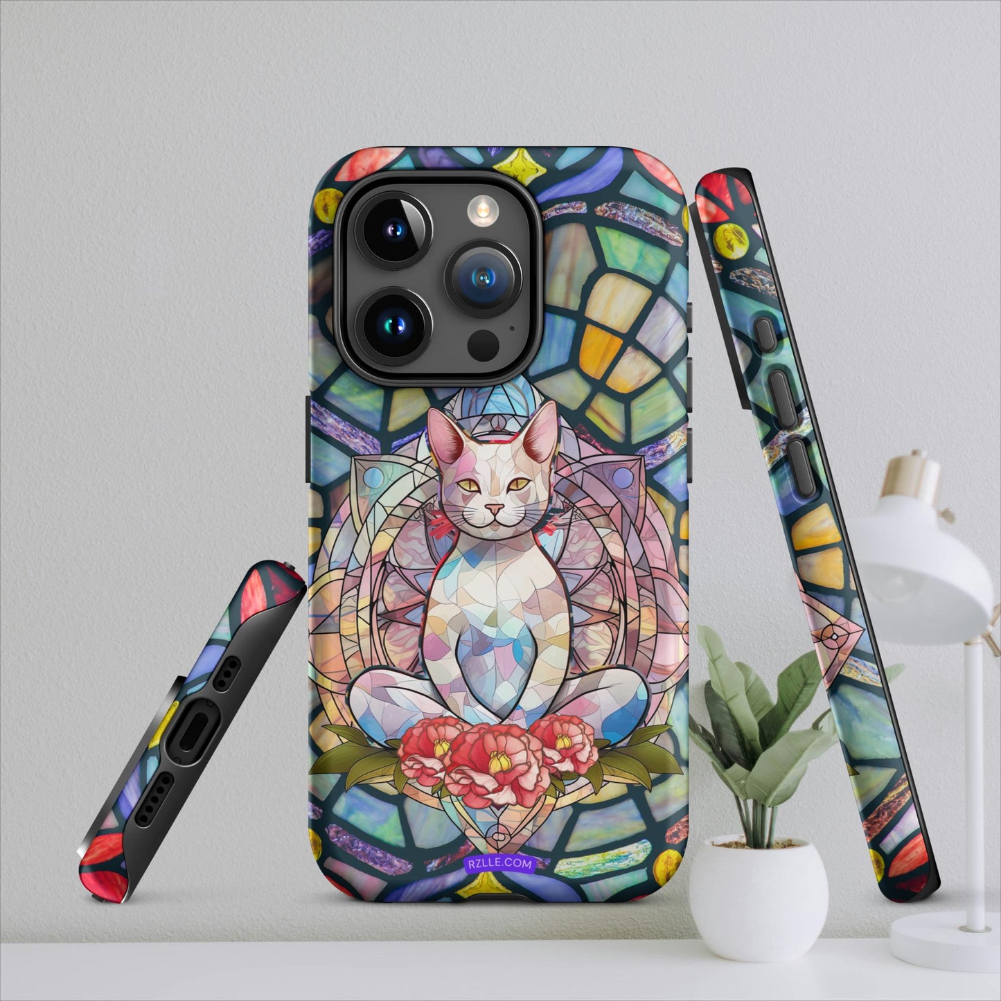 Stained Glass Zen Cat Tough Case for iPhone®