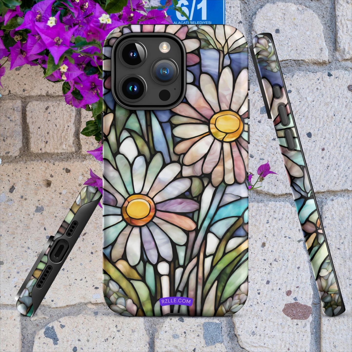 Daisy Flowers Stained Glass Tough Case for iPhone®