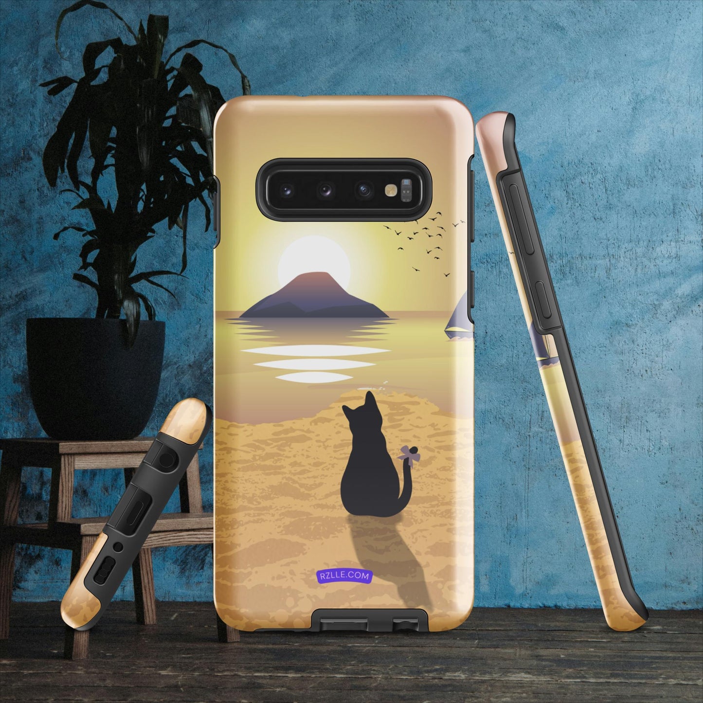 Cat Looking At Sunset Samsung® Galaxy Tough Phone Case