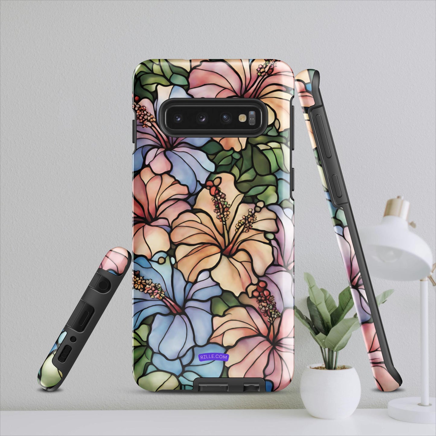 Stained Glass Hibiscus Flowers Tough case for Samsung®