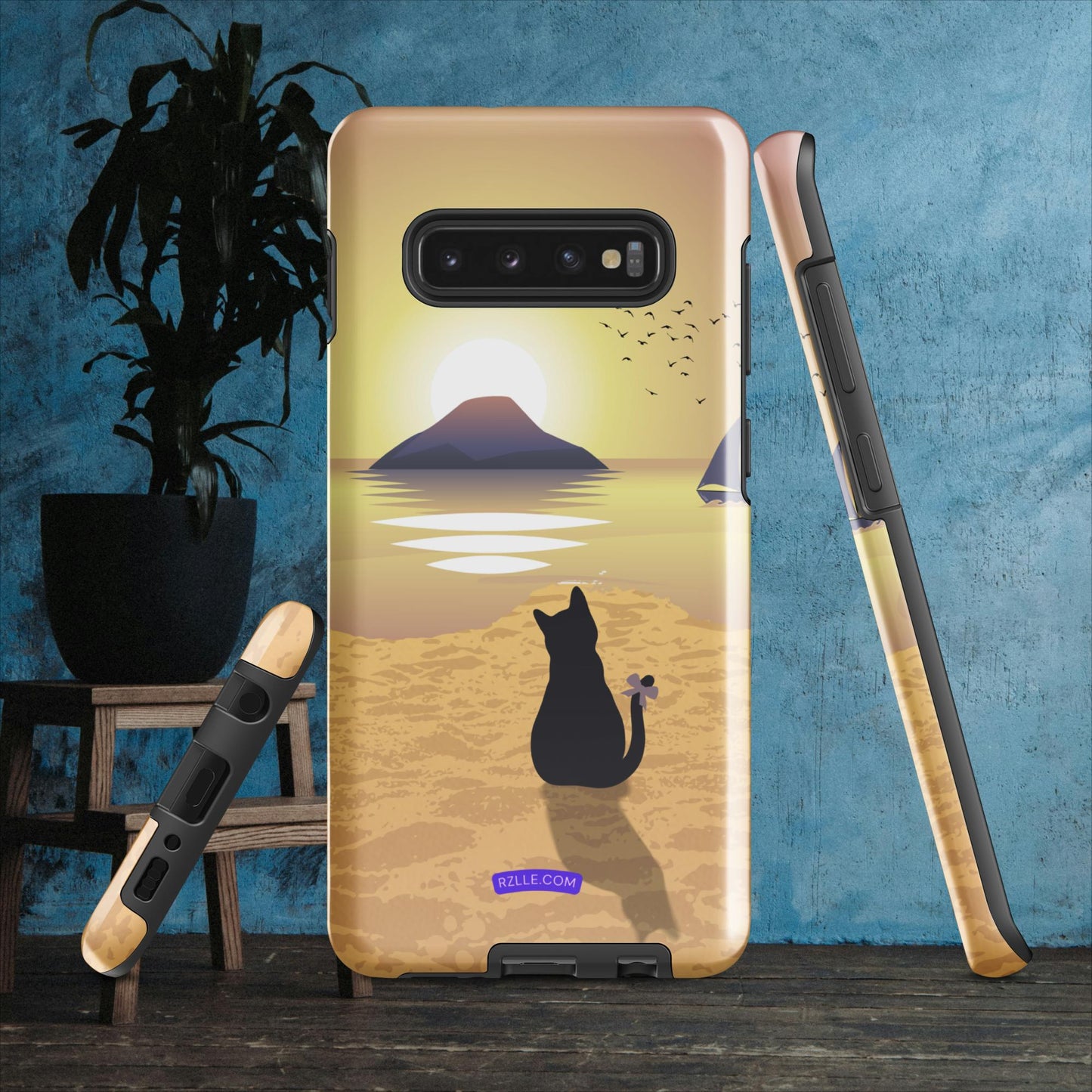 Cat Looking At Sunset Samsung® Galaxy Tough Phone Case