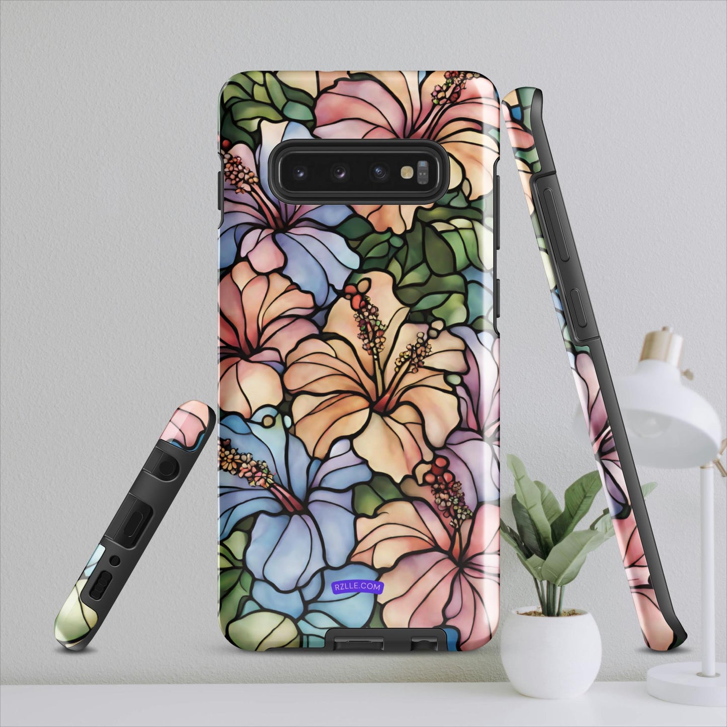 Stained Glass Hibiscus Flowers Tough case for Samsung®