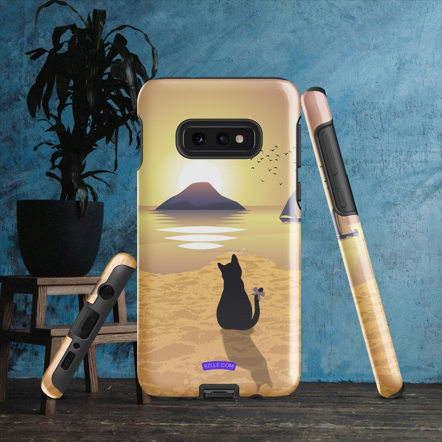 Cat Looking At Sunset Samsung® Galaxy Tough Phone Case