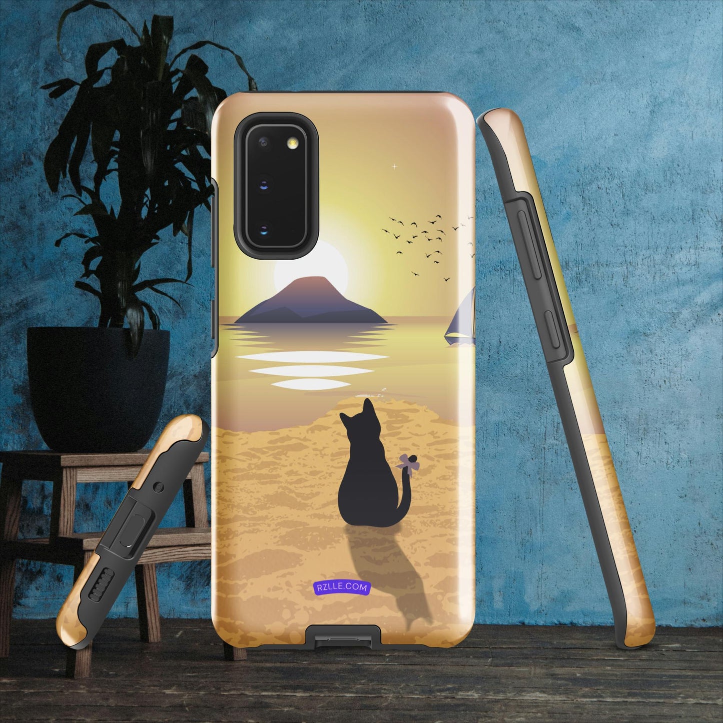 Cat Looking At Sunset Samsung® Galaxy Tough Phone Case