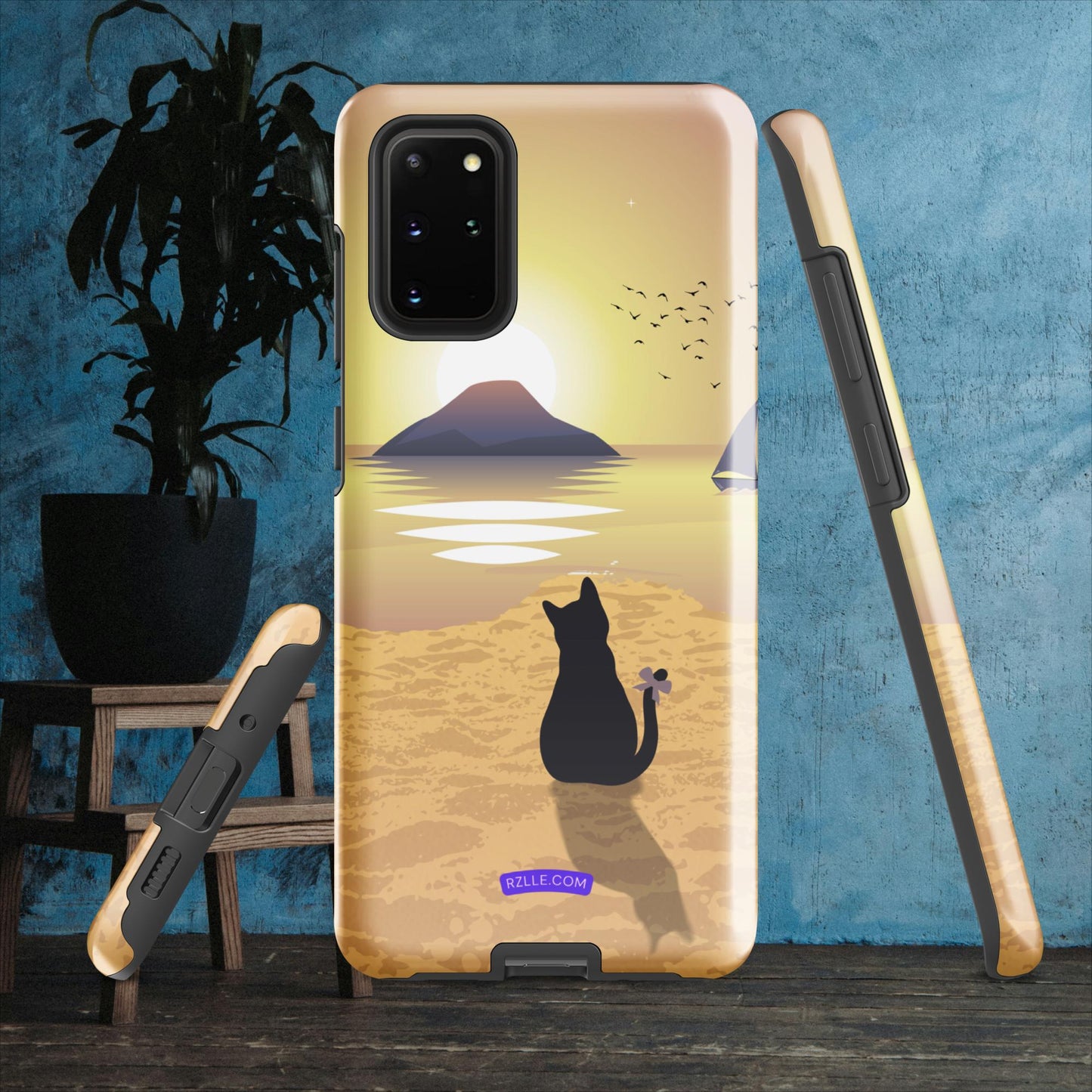 Cat Looking At Sunset Samsung® Galaxy Tough Phone Case