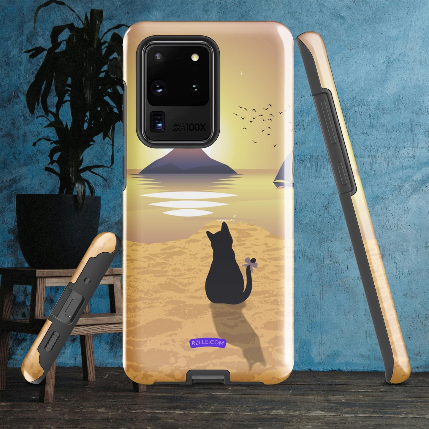 Cat Looking At Sunset Samsung® Galaxy Tough Phone Case