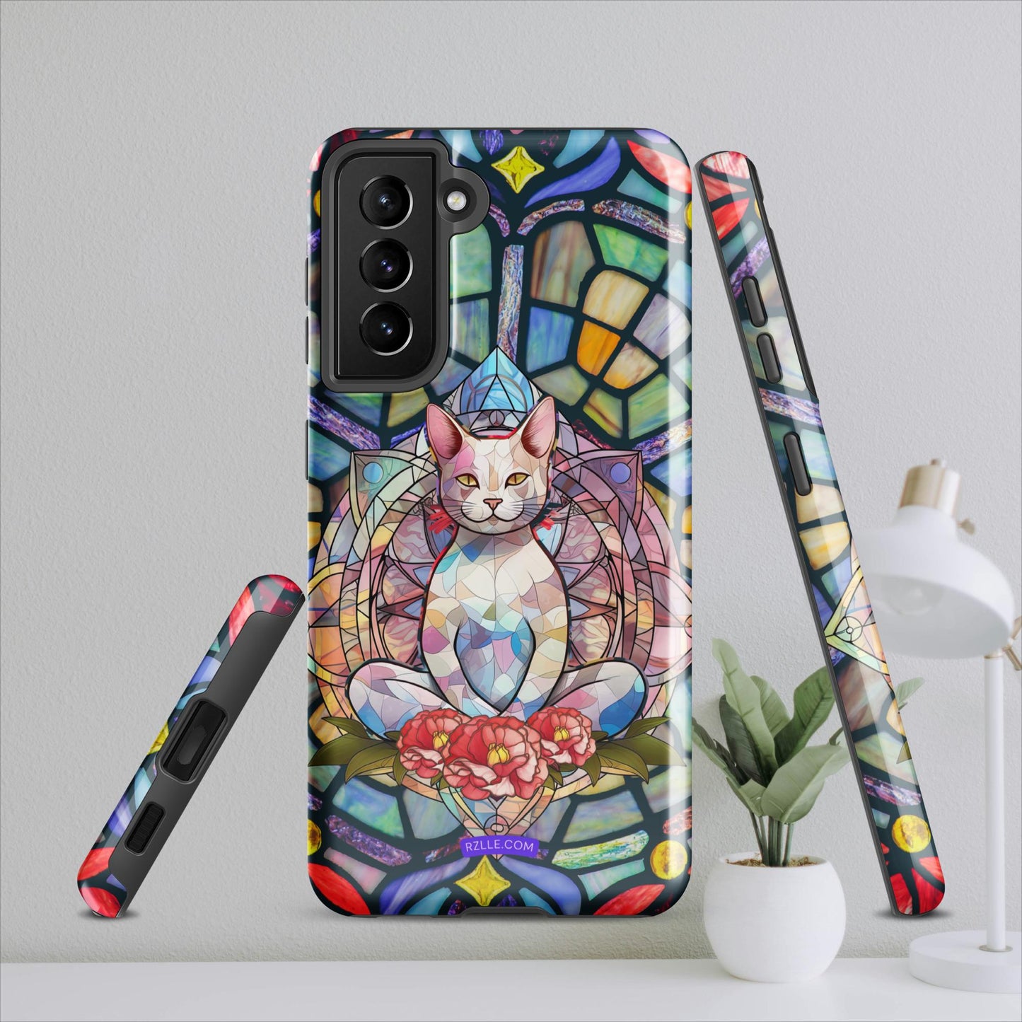 Stained Glass Zen Cat Tough case for Samsung®