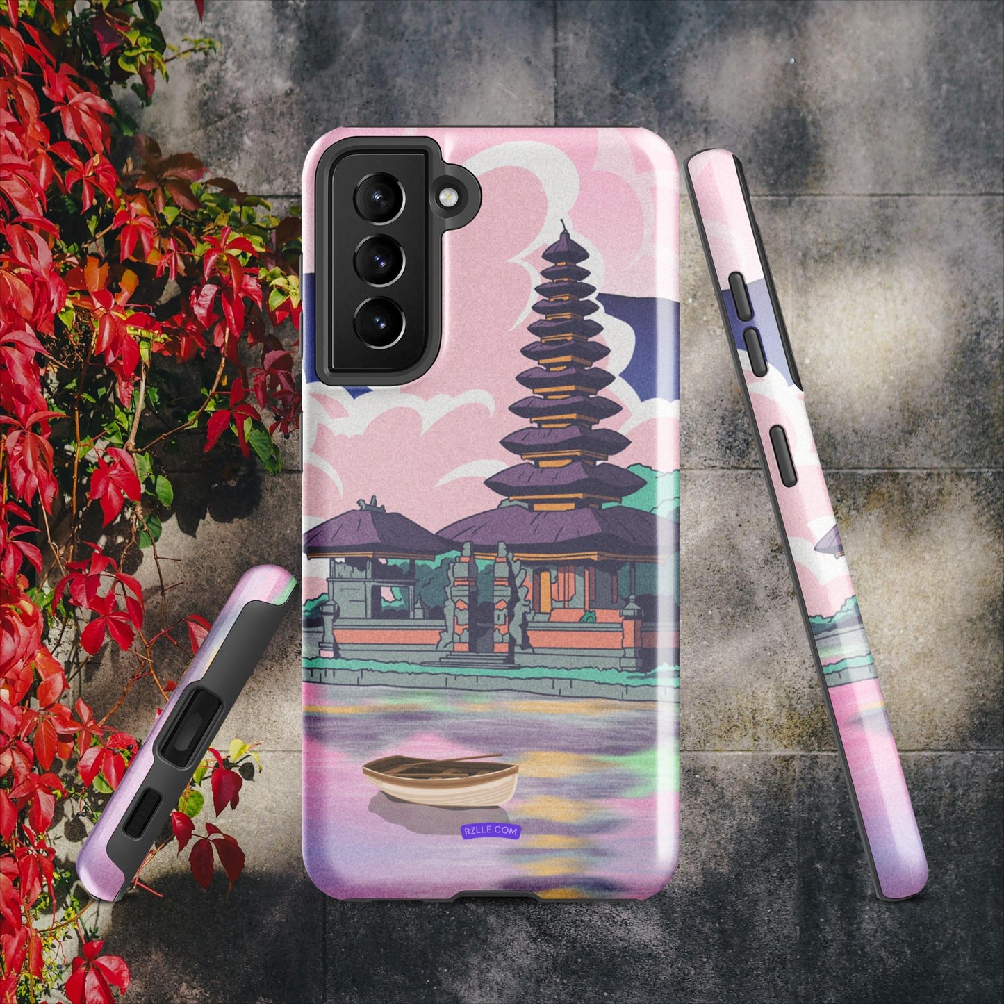 Japanese Temple In Watercolor Tough case for Samsung®