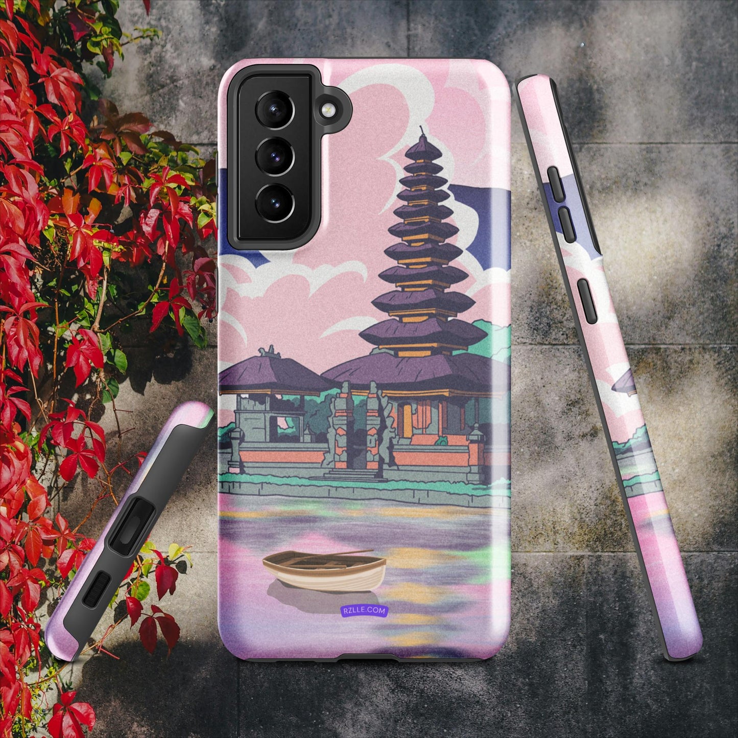 Japanese Temple In Watercolor Tough case for Samsung®